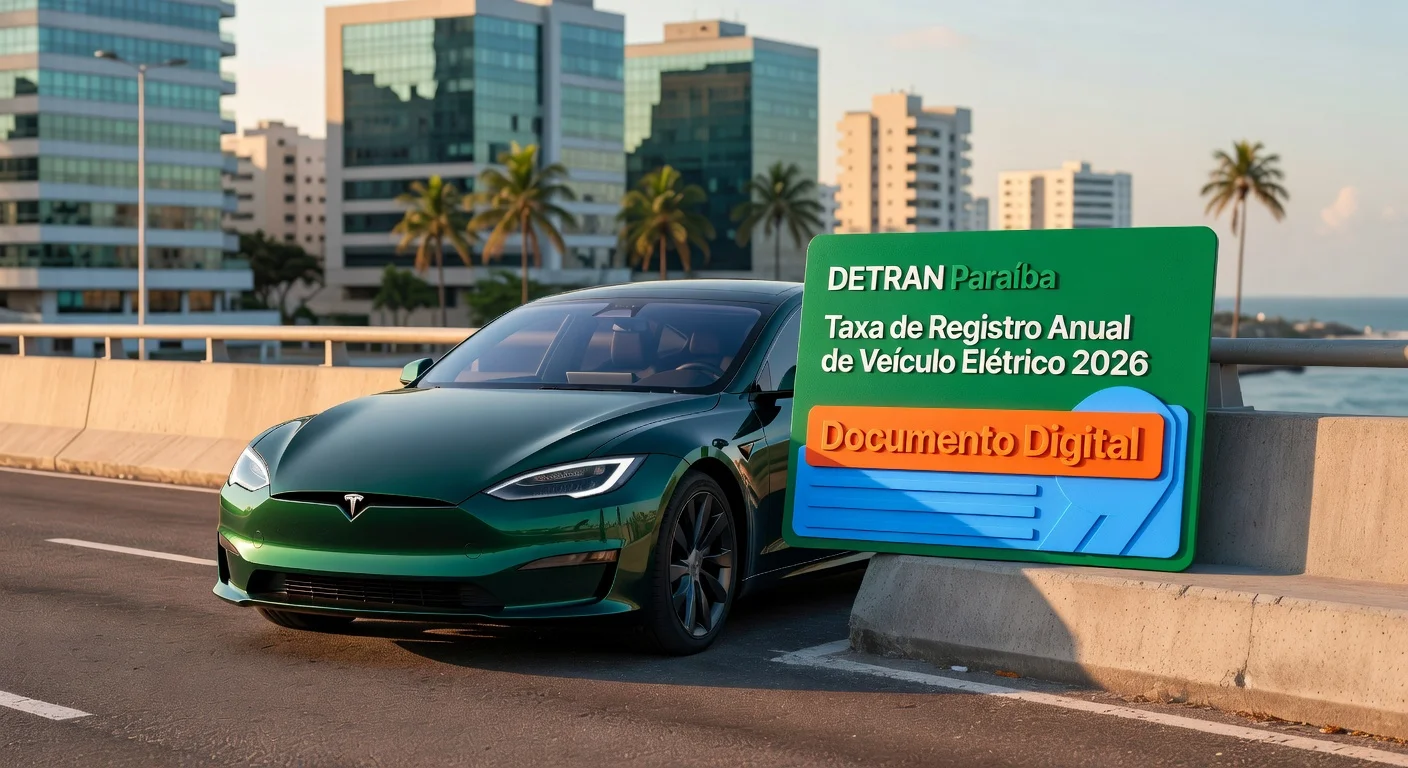 Licenciamento de Carro Elétrico em Paraíba 2026: Valor e Prazo