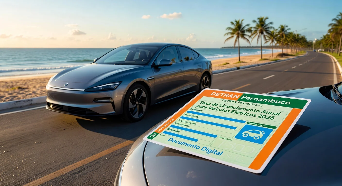 Licenciamento de Carro Elétrico em Pernambuco 2026: Valor e Prazo