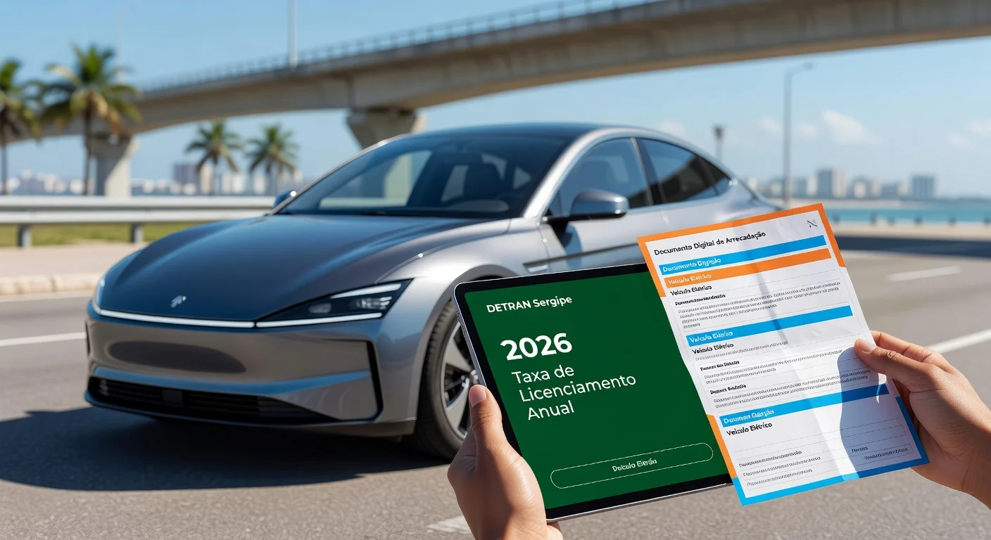 Licenciamento de Carro Elétrico em Sergipe 2026: Valor e Prazo