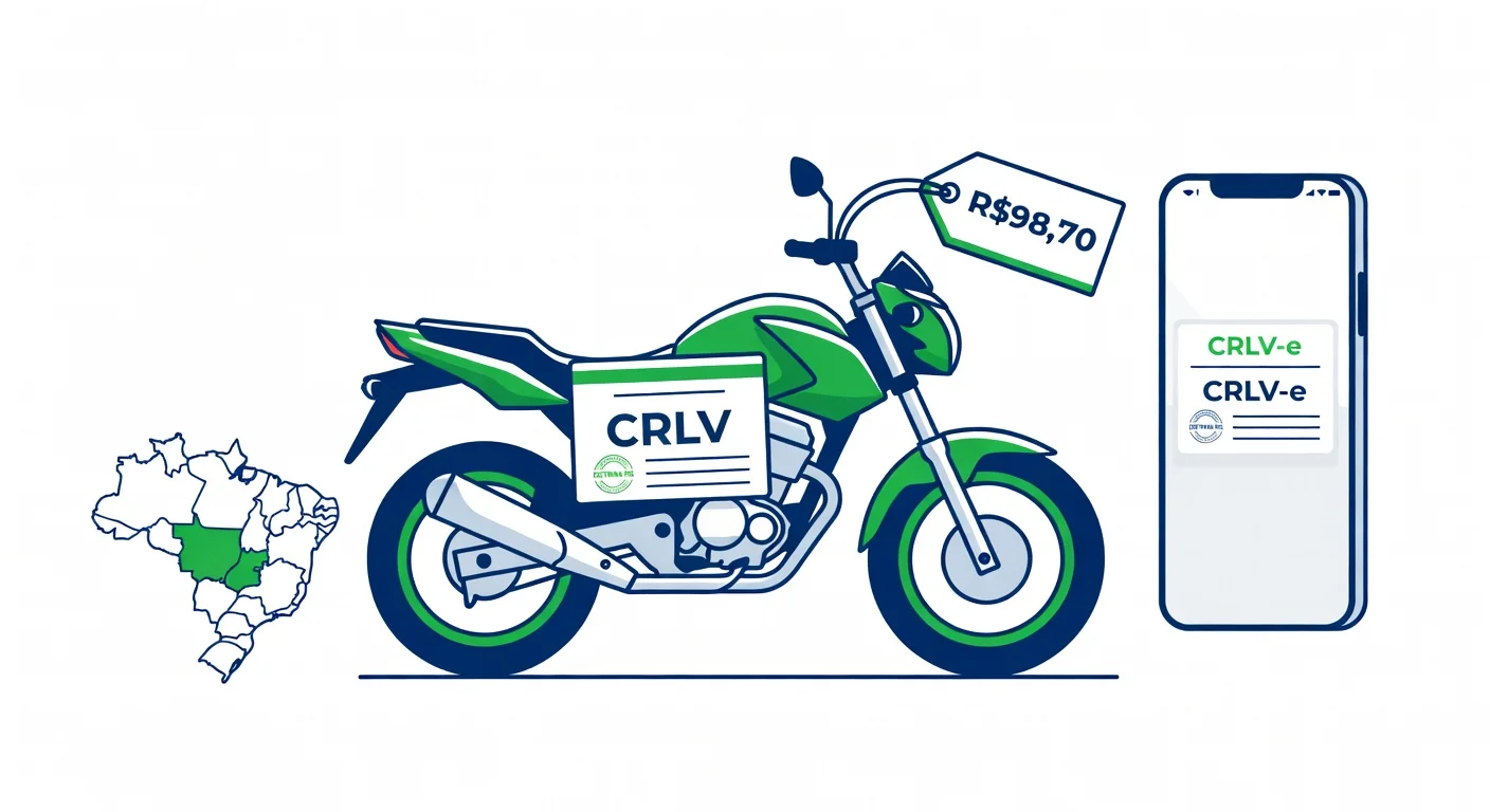 Licenciamento moto Rio Grande do Sul 2026: taxa R$98,70, documentos e CRLV digital