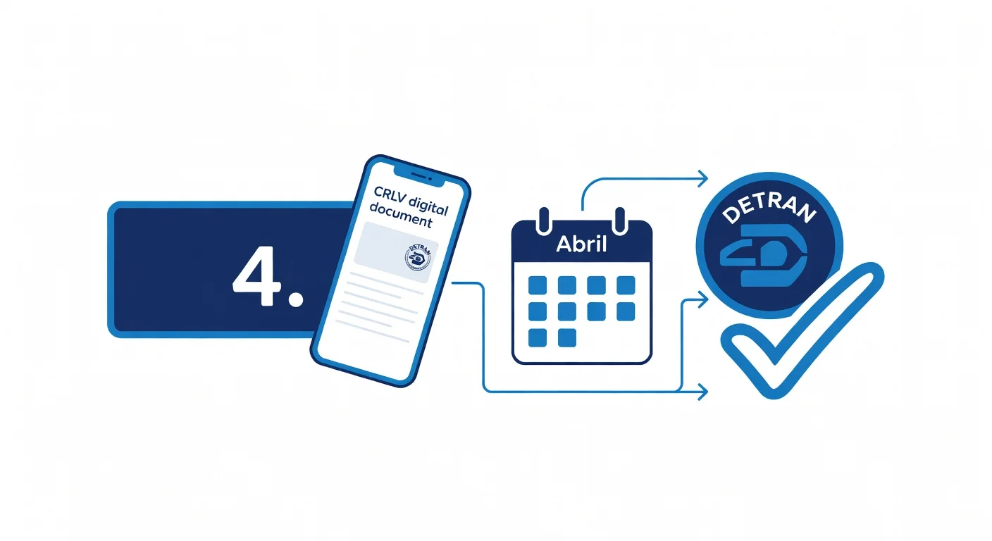 Licenciamento placa final 4 em 2026: prazo, valor e como pagar