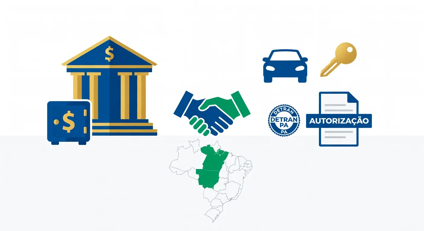 Licenciamento veículo financiado Pará 2026: como pagar sem o banco travar
