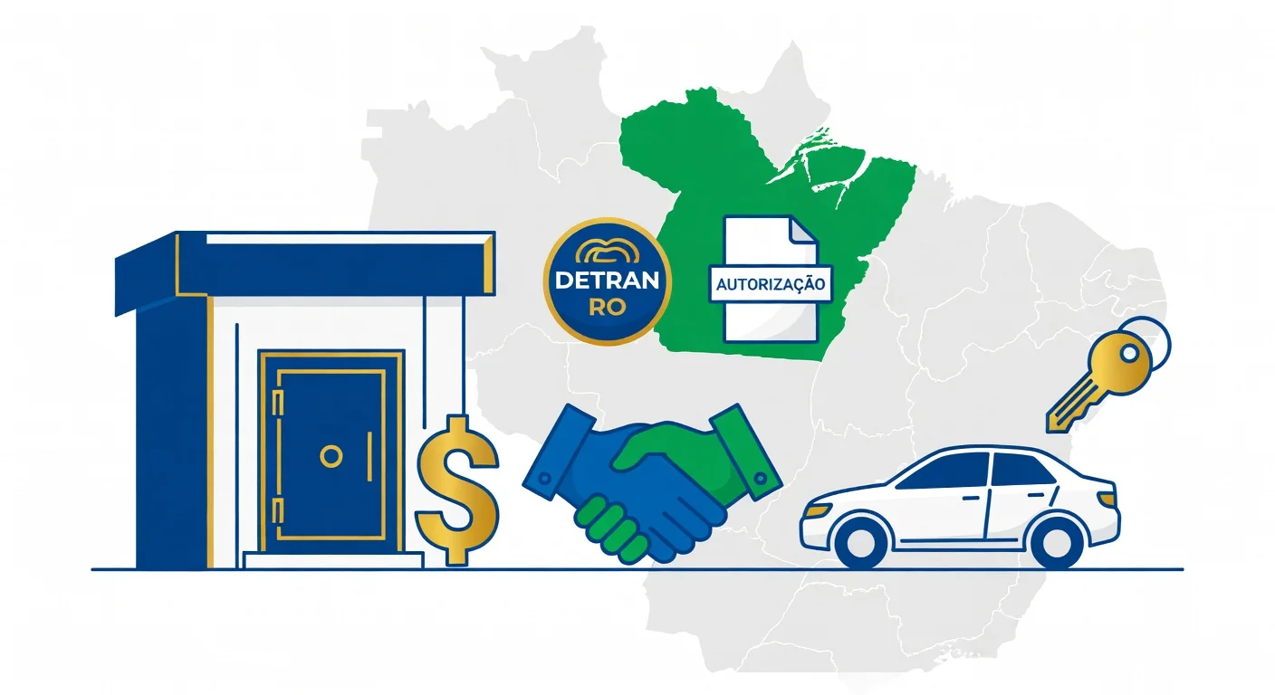 Licenciamento veículo financiado Rondônia 2026: como pagar sem o banco travar