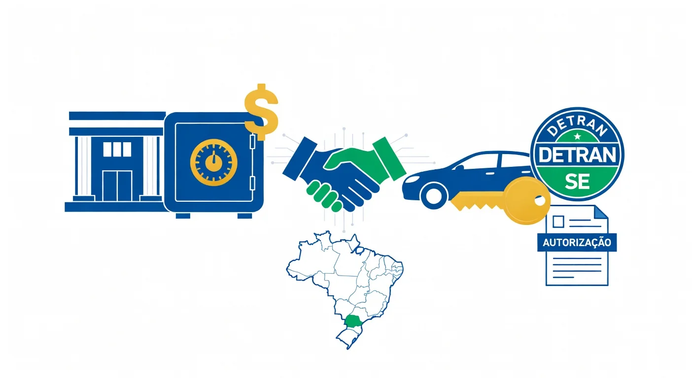 Licenciamento veículo financiado Sergipe 2026: como pagar sem o banco travar
