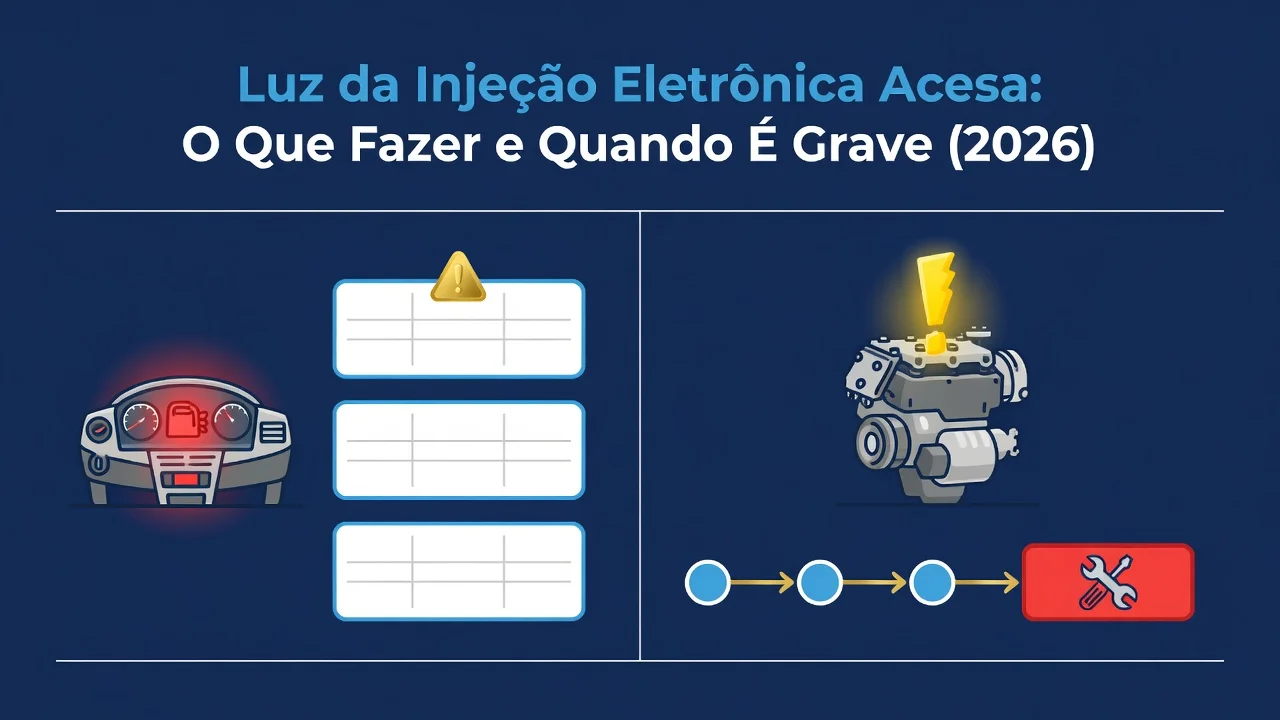 Luz da Injeção Eletrônica Acesa: O Que Fazer e Quando É Grave (2026)