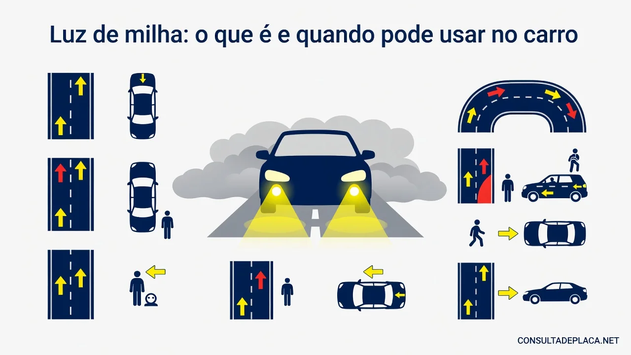 Luz de milha: o que é e quando pode usar no carro