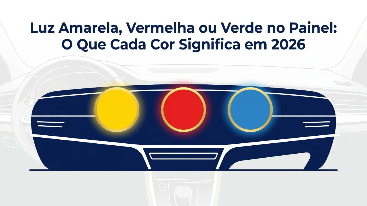 Luz Amarela, Vermelha ou Verde no Painel: O Que Cada Cor Significa em 2026
