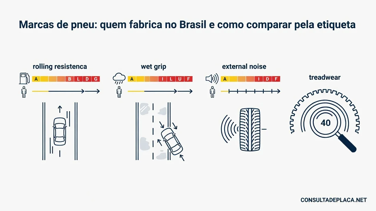 Marcas de pneu: quem fabrica no Brasil e como comparar pela etiqueta