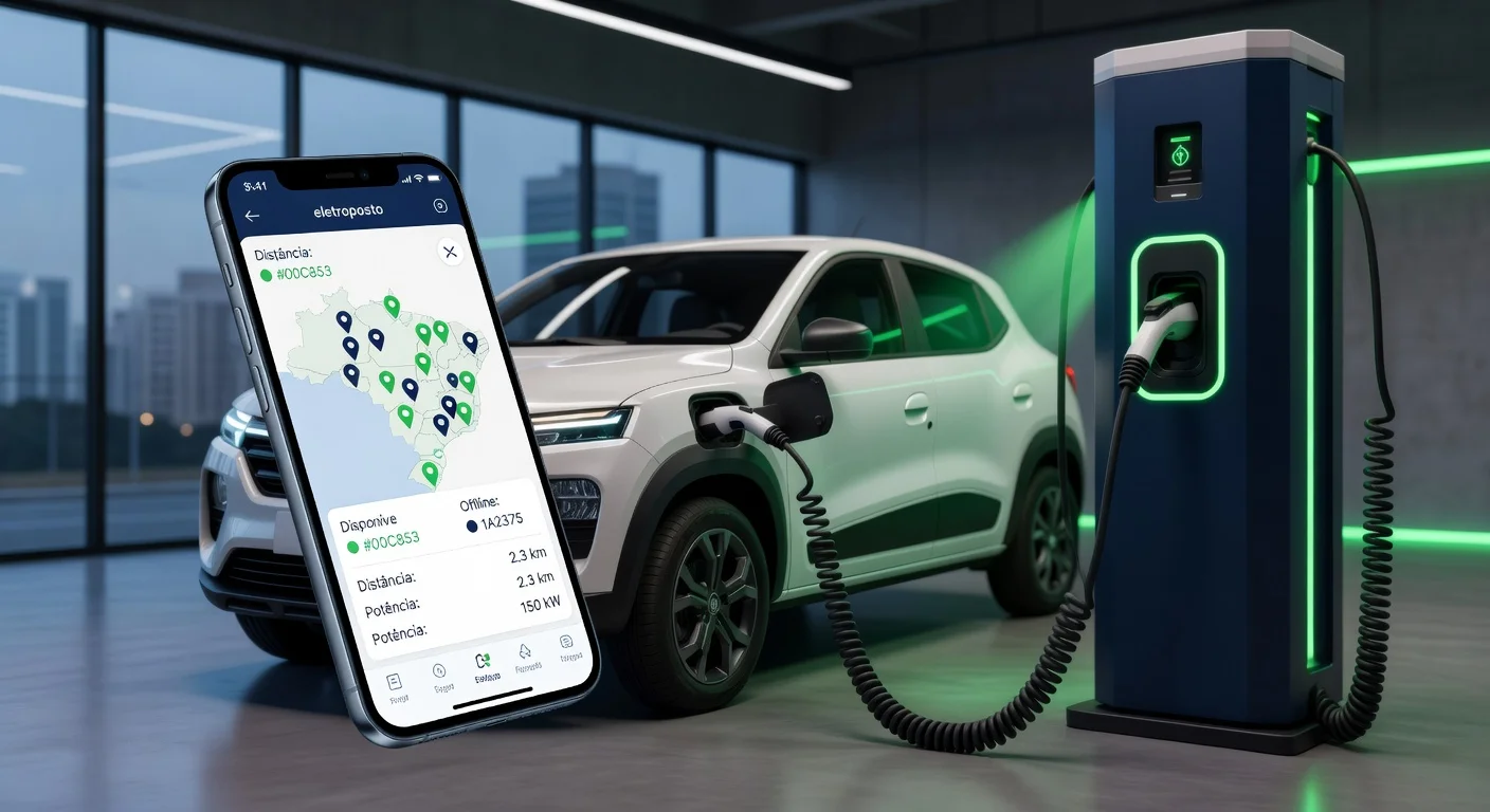 Melhores Apps para Encontrar Eletropostos no Brasil em 2026