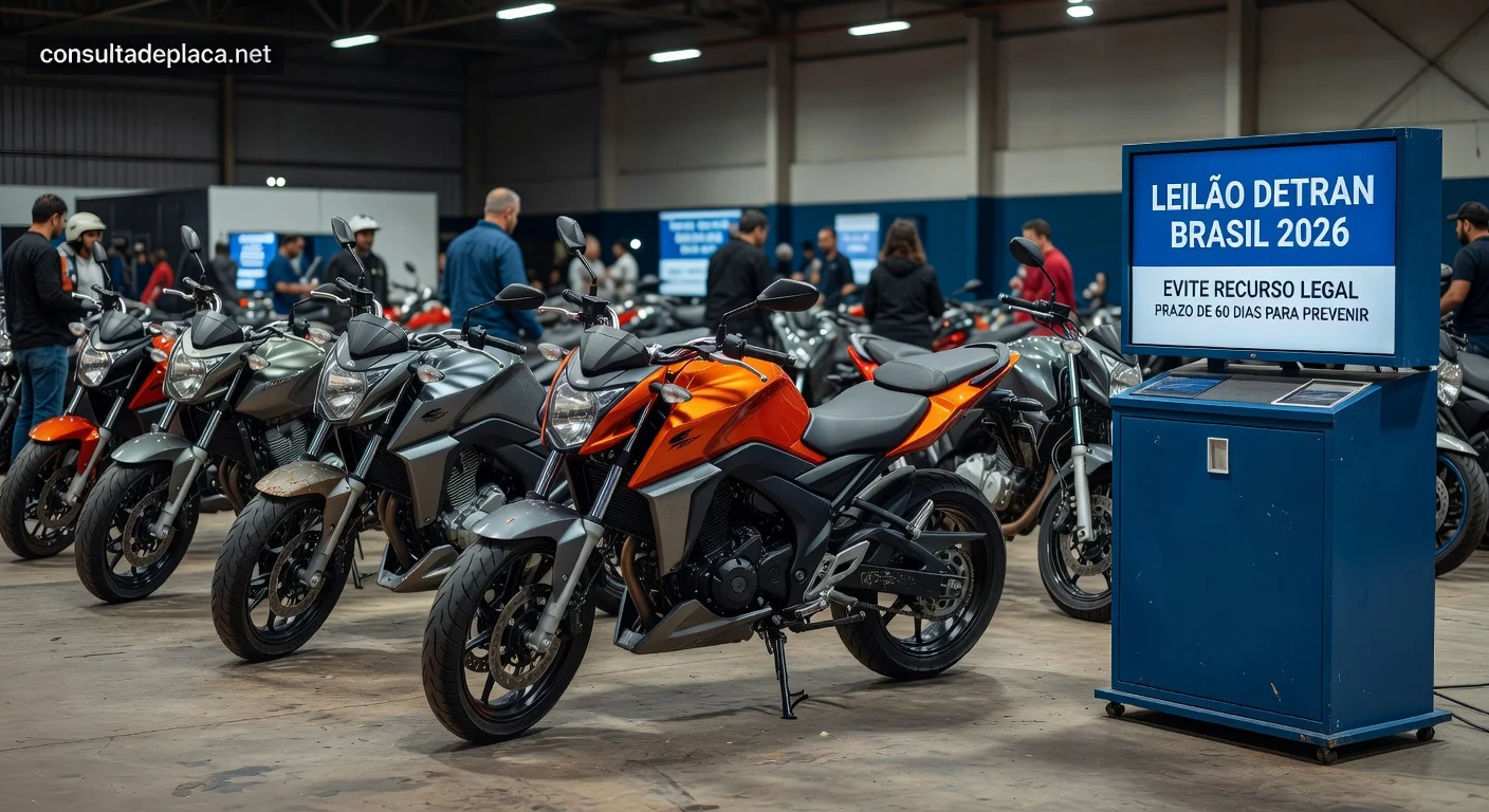 Moto no Leilão do Detran 2026: Como Evitar Antes dos 60 Dias