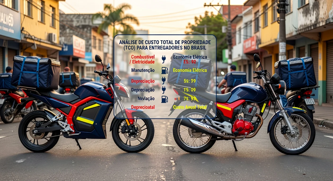 Moto Elétrica vs Gasolina para Entregador: Custo Total em 2026