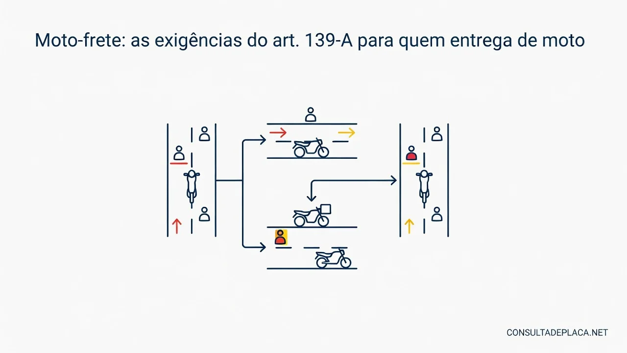 Moto-frete: as exigências do art. 139-A do CTB para quem entrega de moto