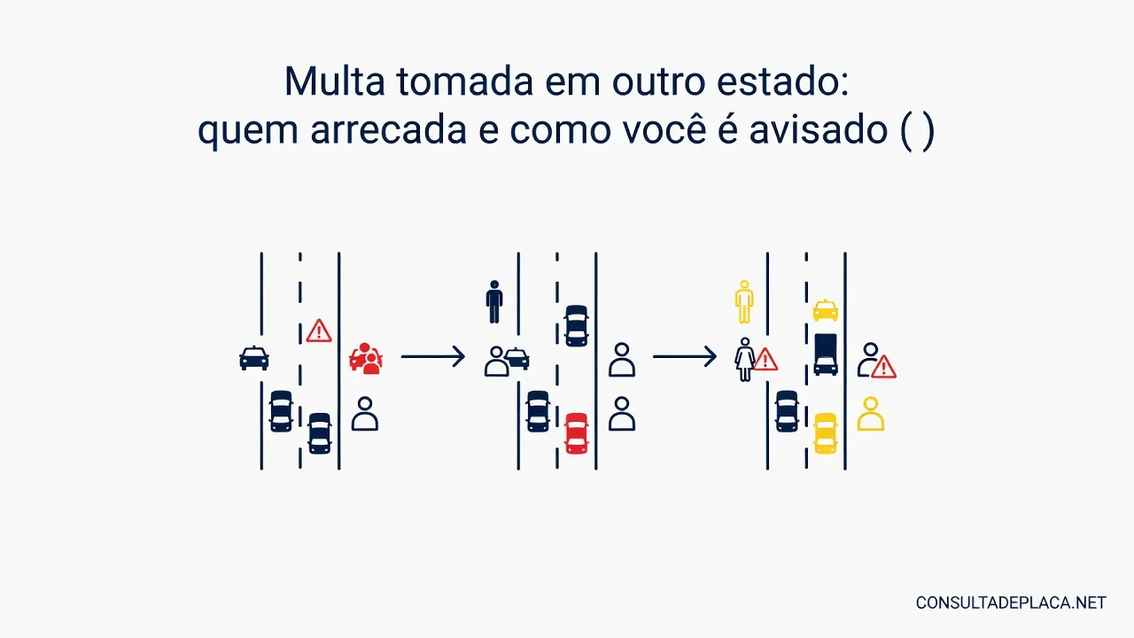 Multa tomada em outro estado: quem arrecada e como você é avisado (artigo 260 do CTB)