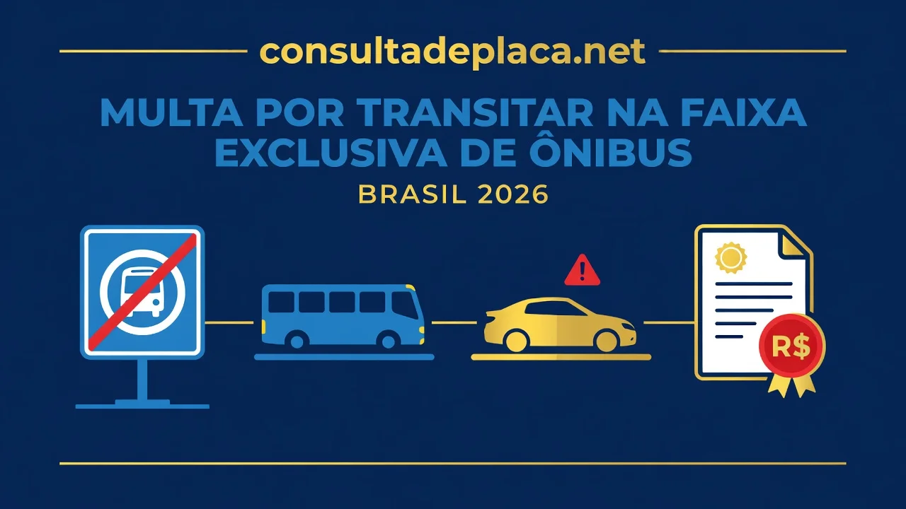 Multa por Transitar na Faixa de Onibus: Regras 2026