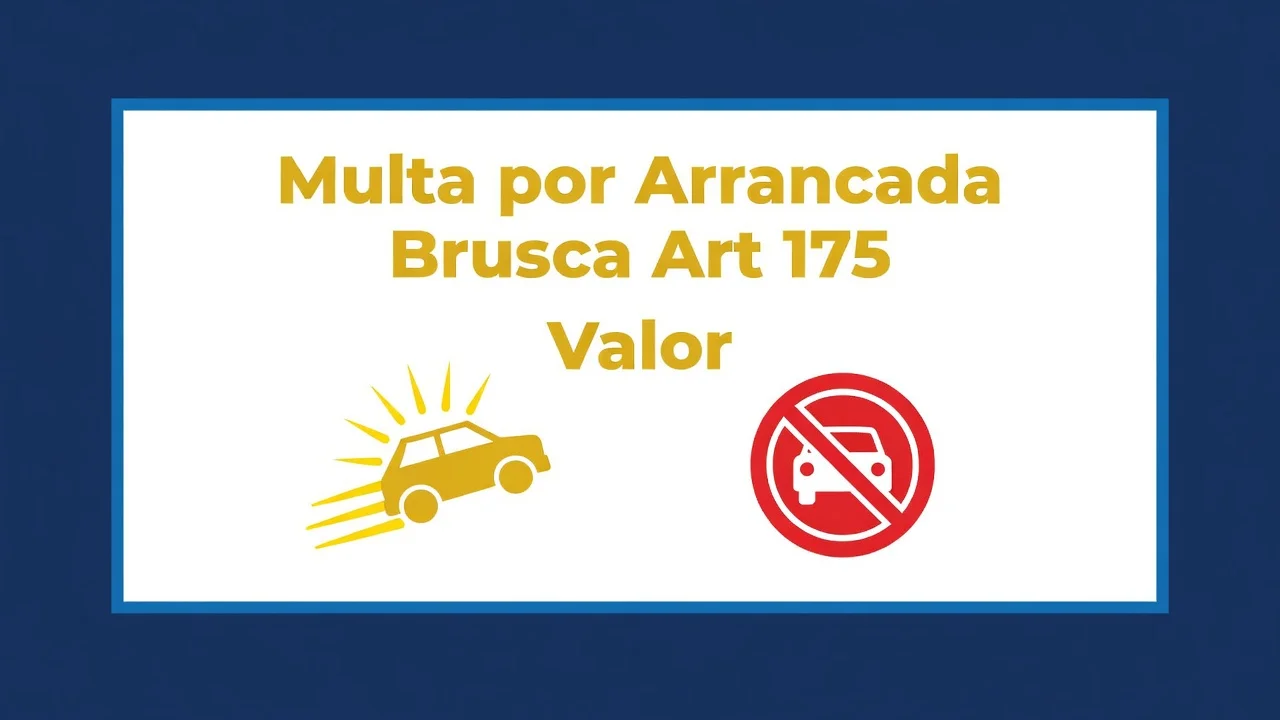 Multa por Arrancada Brusca Art 175 Valor