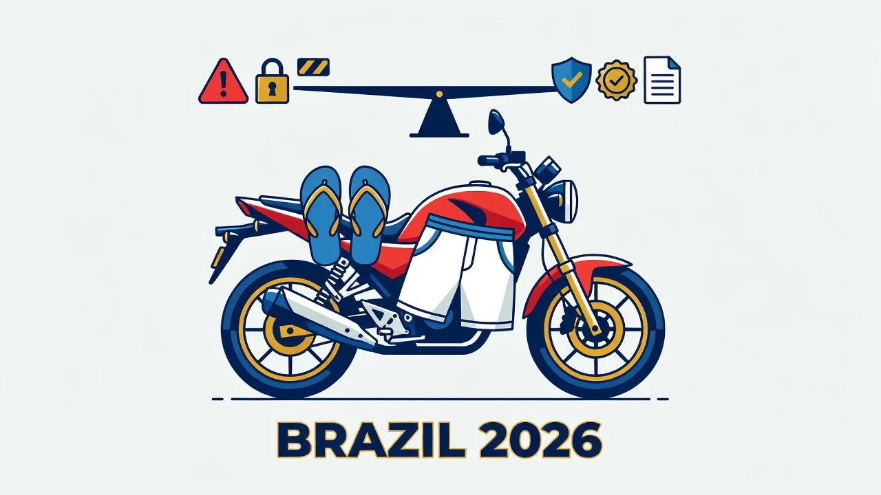 Multa por Chinelo e Bermuda na Moto? Verdade 2026