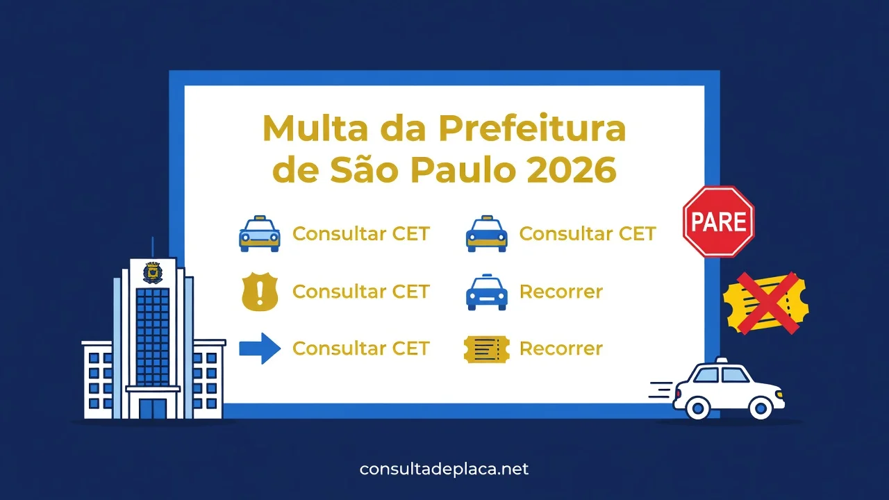 Multa da Prefeitura de São Paulo 2026: Consultar CET e Recorrer