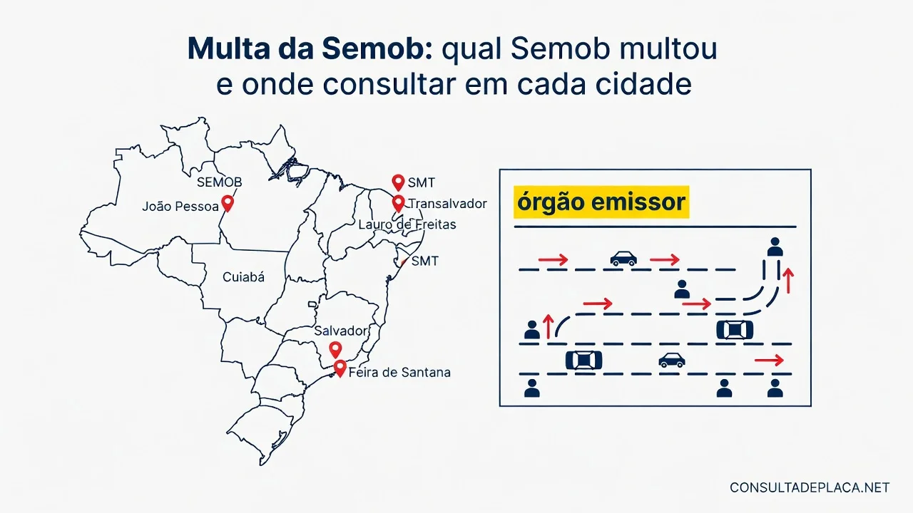 Multa da Semob: qual Semob multou e onde consultar em cada cidade