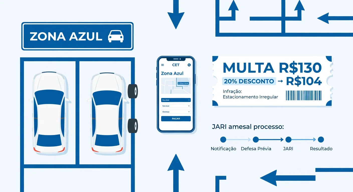 Multa de zona azul 2026: como funciona e o que fazer ao receber