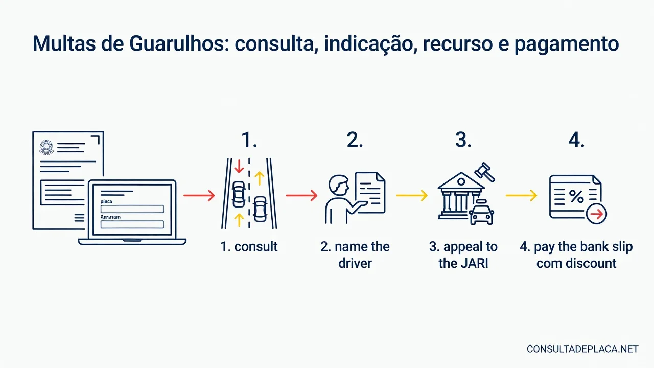 Multas de Guarulhos: consulta, indicação, recurso e pagamento
