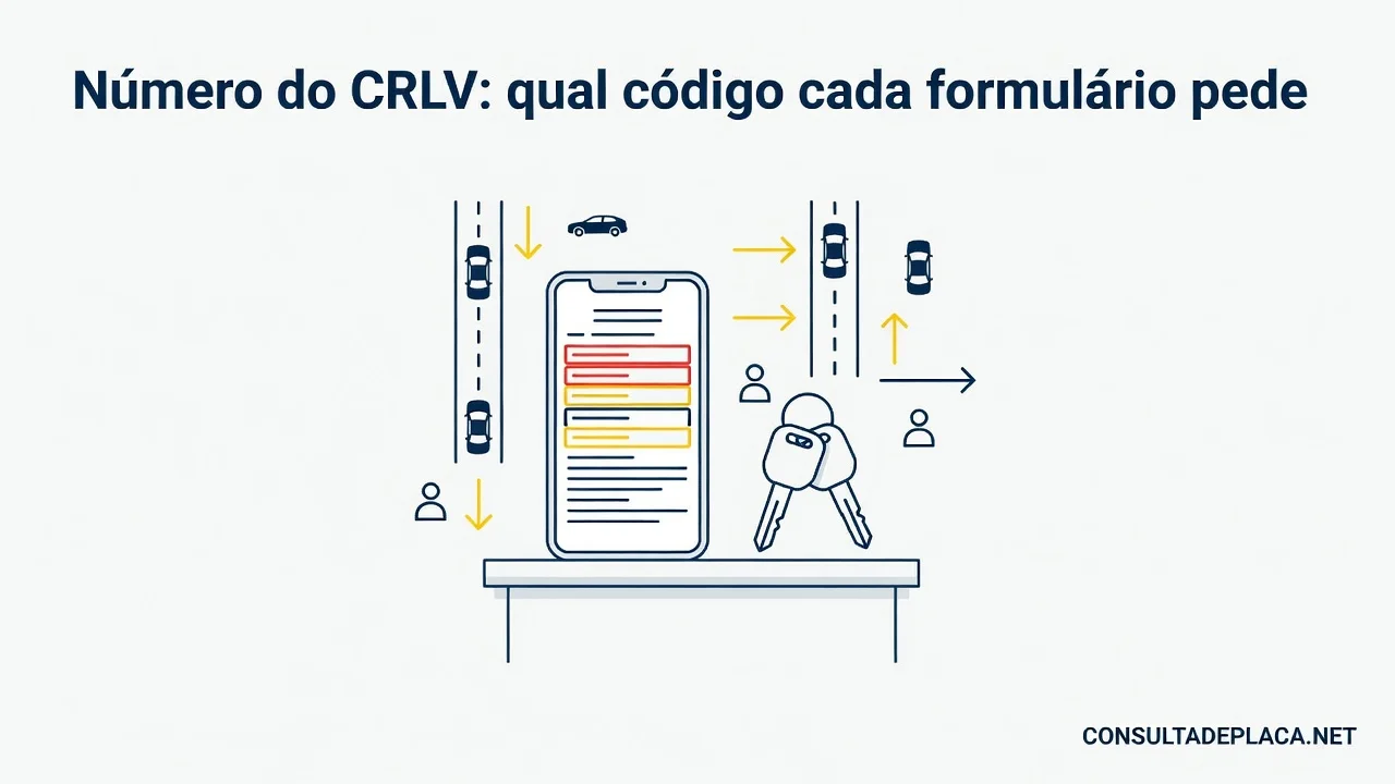 Número do CRLV: qual código cada formulário pede