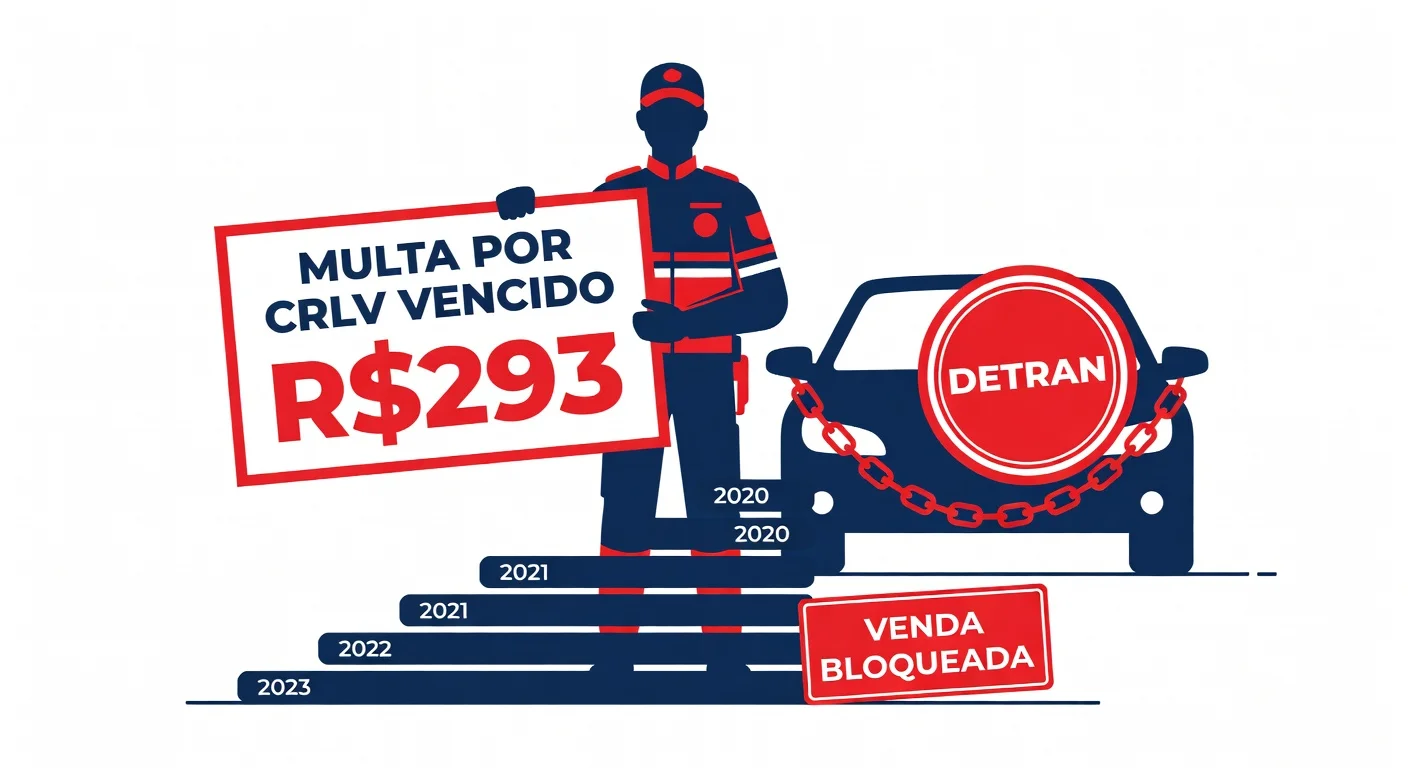 O que acontece se não pagar o licenciamento 2026: multas e riscos
