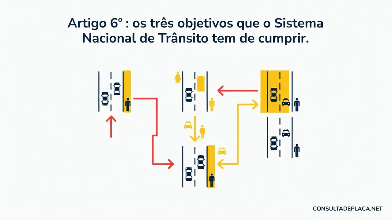 Artigo 6º do CTB: os três objetivos que o Sistema Nacional de Trânsito tem de cumprir