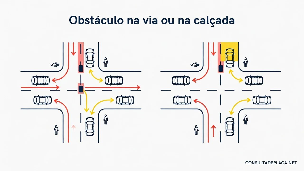 Obstáculo na via ou na calçada: artigo 246 do CTB