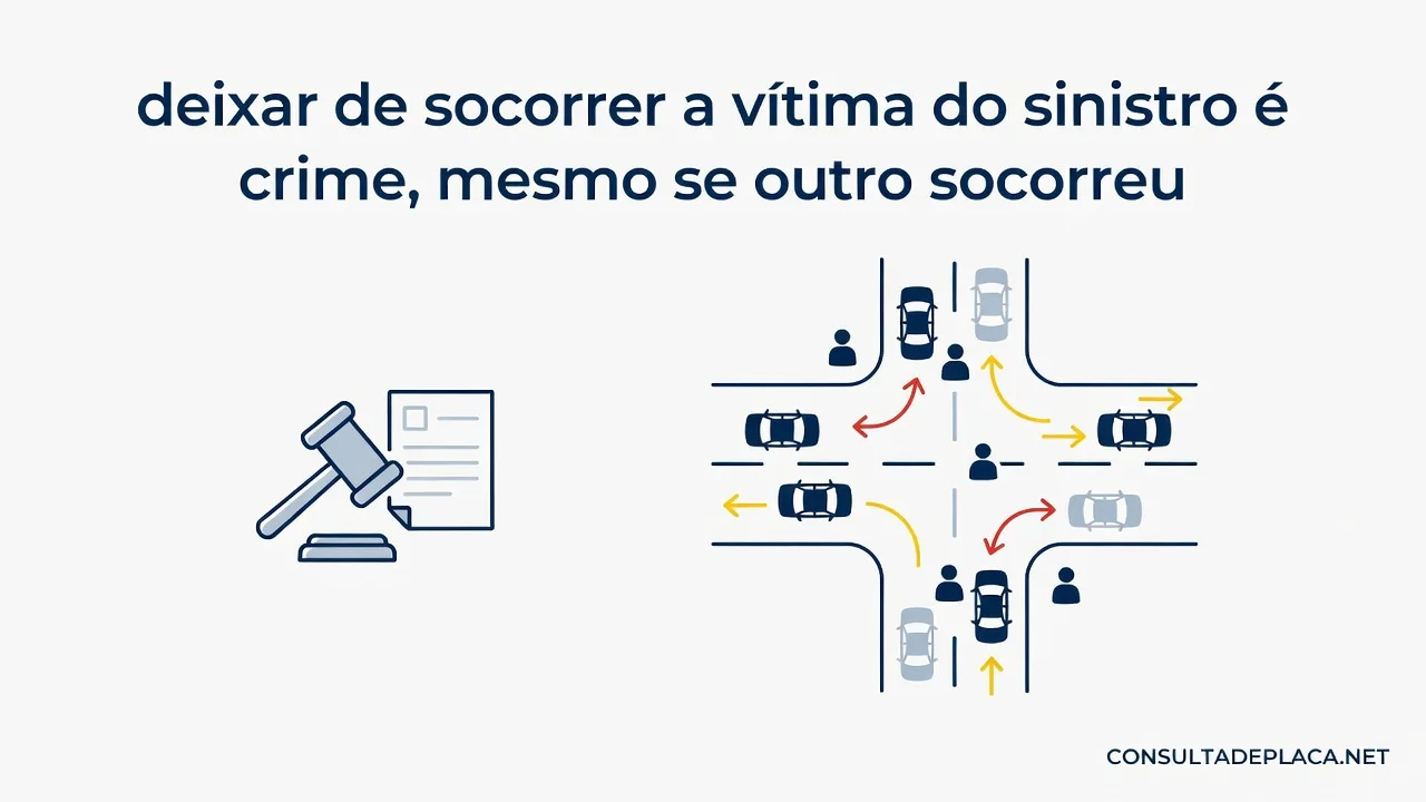 Artigo 304 do CTB: deixar de socorrer a vítima do sinistro é crime, mesmo se outro socorreu