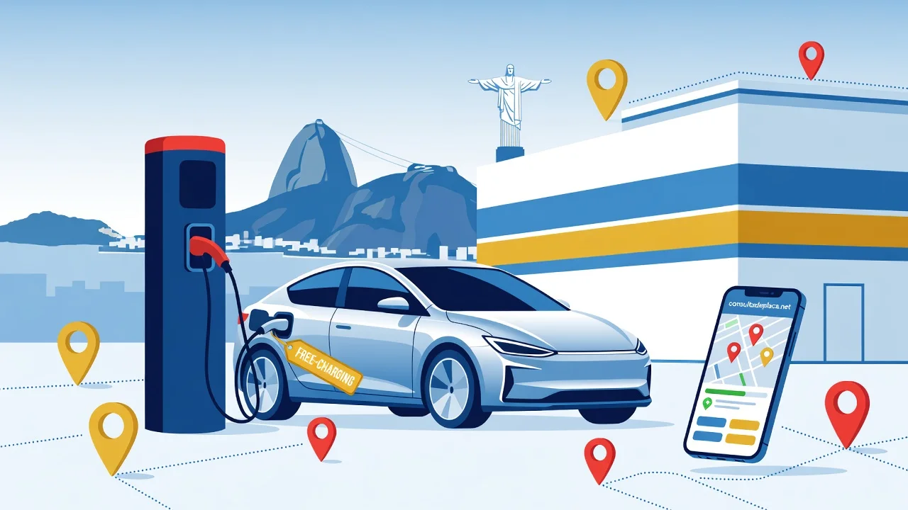 Onde Carregar Carro Elétrico no Rio de Janeiro 2026: Eletropostos, Apps e Recarga Grátis