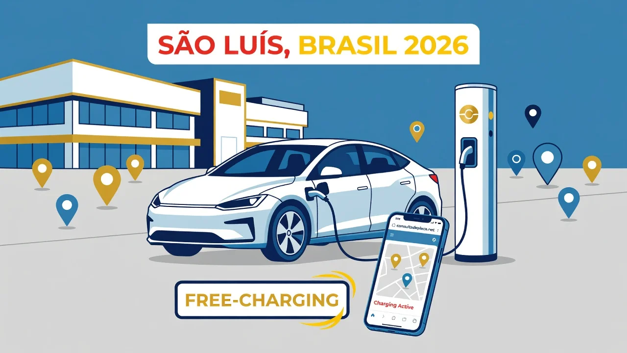 Onde Carregar Carro Elétrico em São Luís 2026: Eletropostos, Apps e Recarga Grátis
