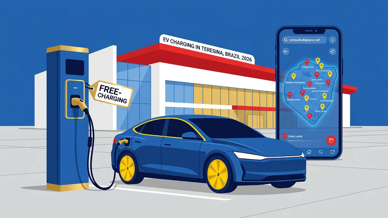 Onde Carregar Carro Elétrico em Teresina 2026: Eletropostos, Apps e Recarga Grátis