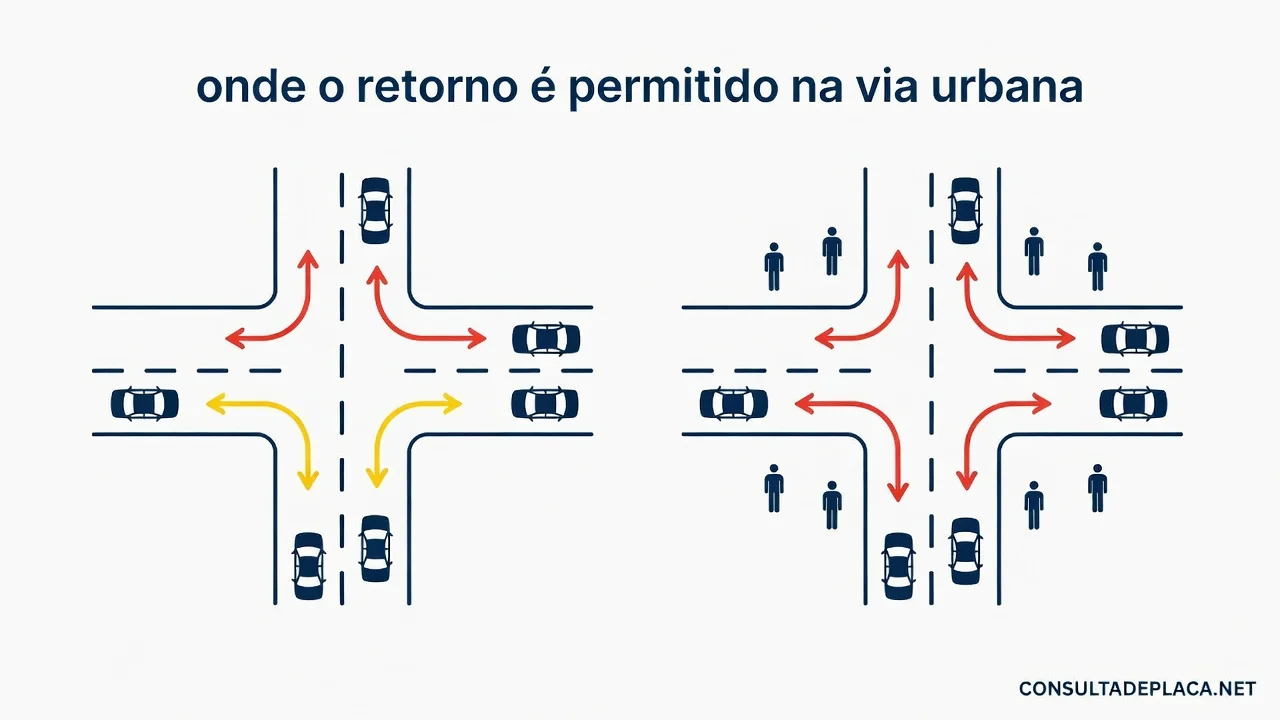 Artigo 39 do CTB: onde o retorno é permitido na via urbana