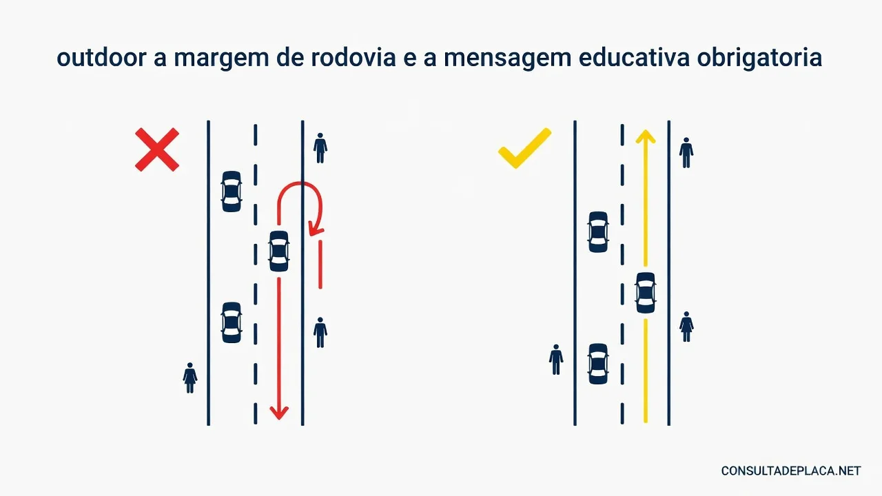 Artigo 77-C do CTB: outdoor a margem de rodovia e a mensagem educativa obrigatoria