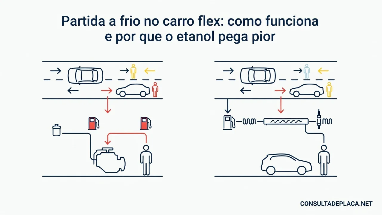 Partida a frio no carro flex: como funciona e por que o etanol pega pior
