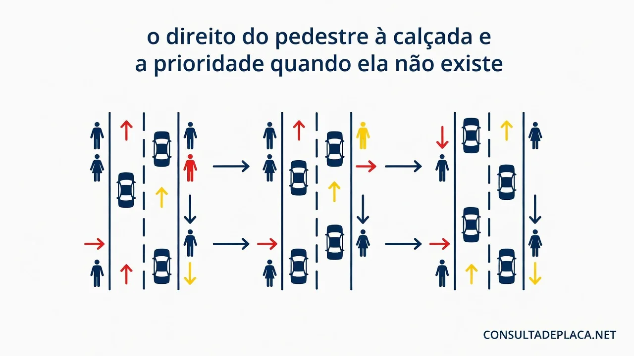 Artigo 68 do CTB: o direito do pedestre à calçada e a prioridade quando ela não existe