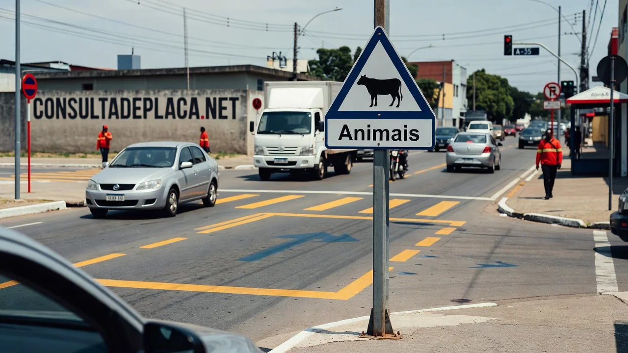 Placa A-35: animais na pista — o CTB tem inciso próprio para a aproximação de animais
