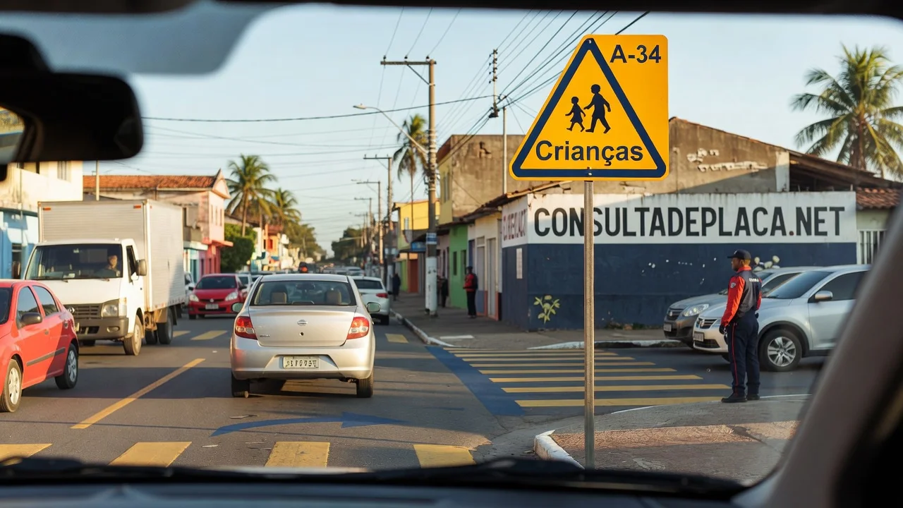 Placa A-34: crianças — a placa que existe porque criança não calcula distância