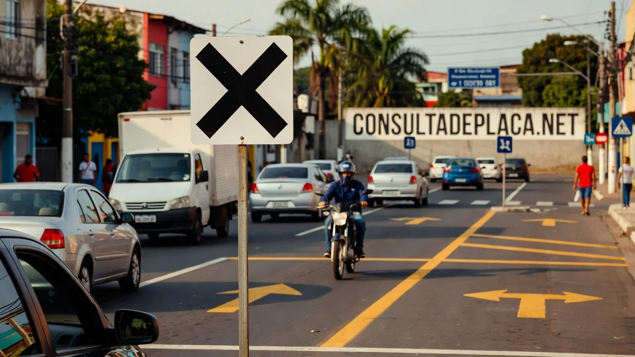 Placa A-41: Cruz de Santo André — a placa de advertência que não é um losango