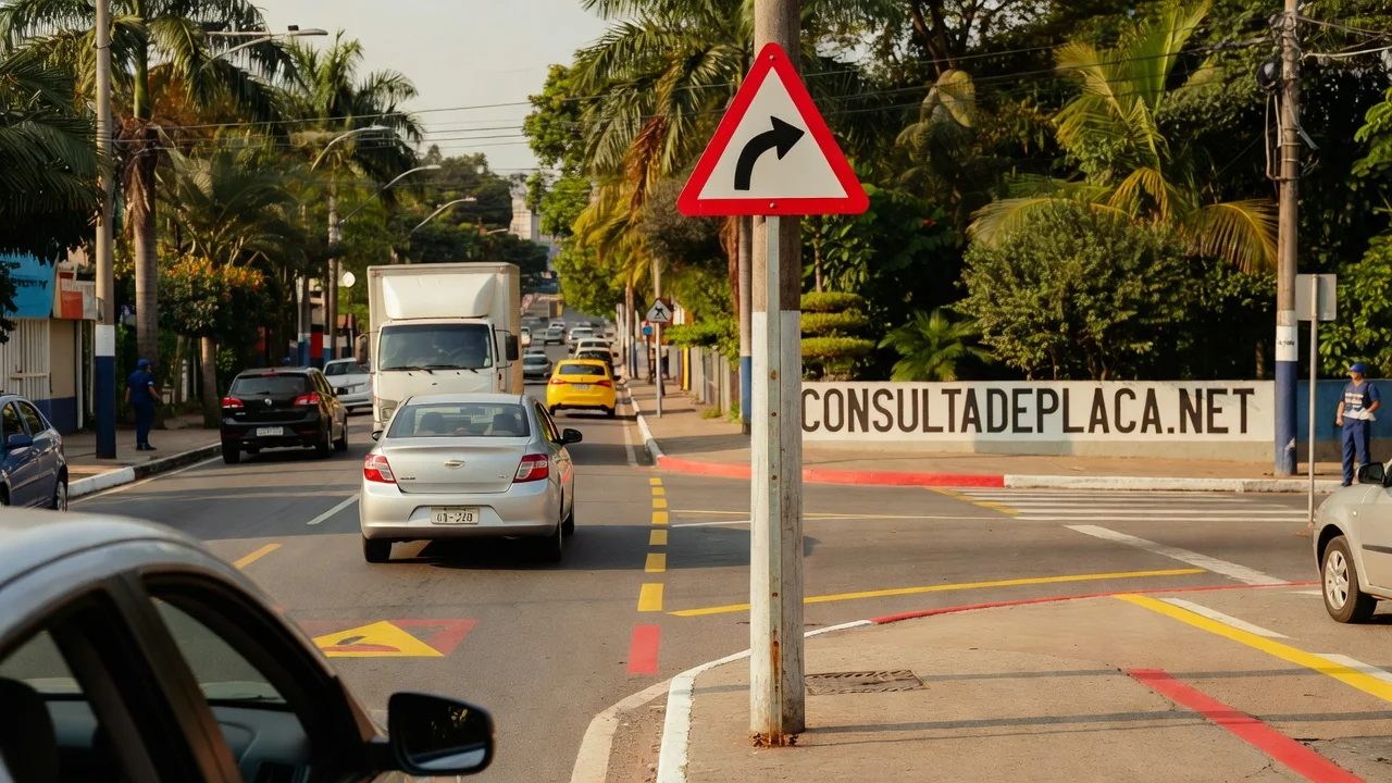 Placa A-2B: curva à direita — o que muda em relação à curva acentuada