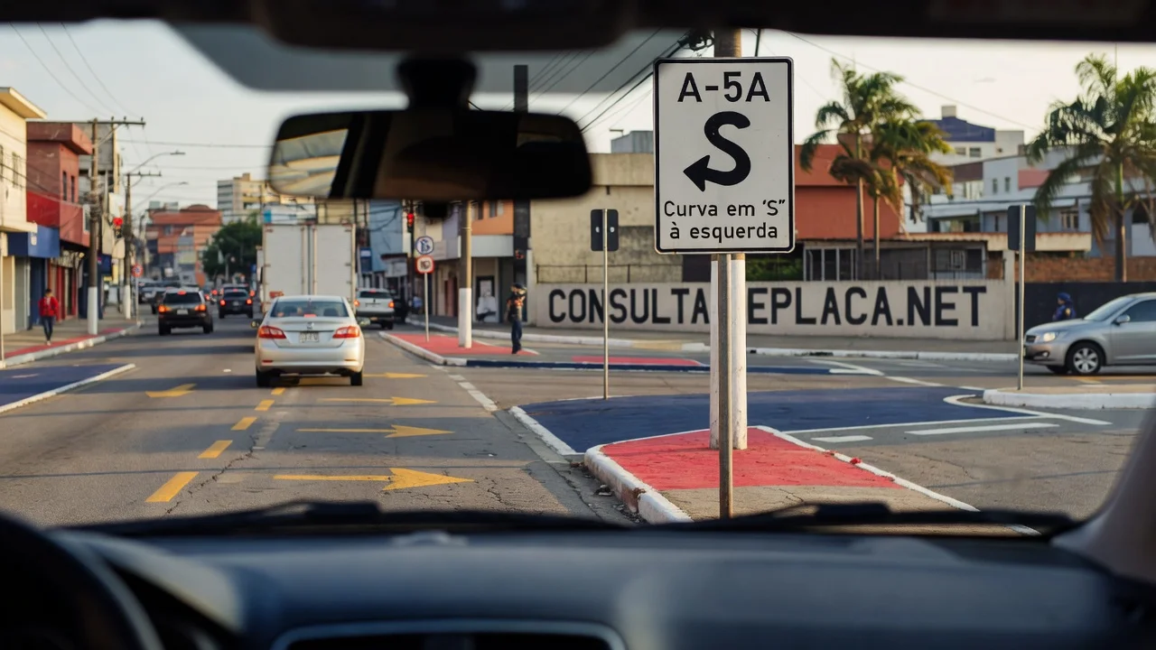 Placa A-5A: curva em S à esquerda — a versão suave do S e o que ainda assim é proibido