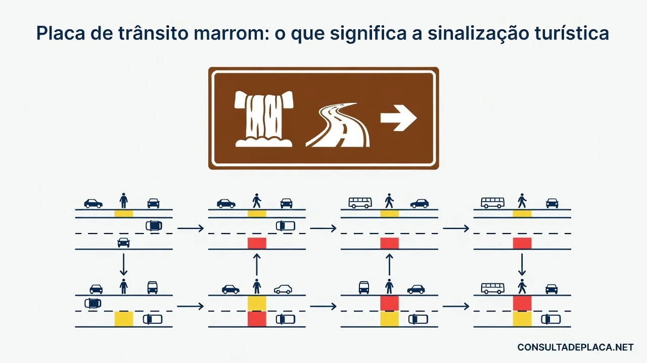 Placa de trânsito marrom: o que significa a sinalização turística