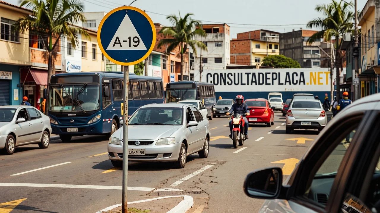 Placa A-19: depressão na pista — o afundamento que quebra suspensão e o que o CTB cobra