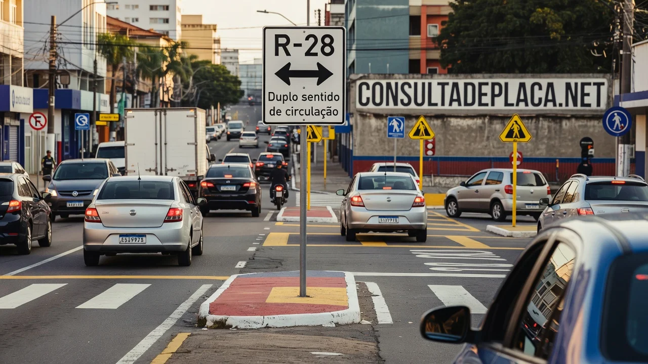 Placa R-28 Duplo Sentido de Circulacao: a placa avisa, a multa vem da conduta