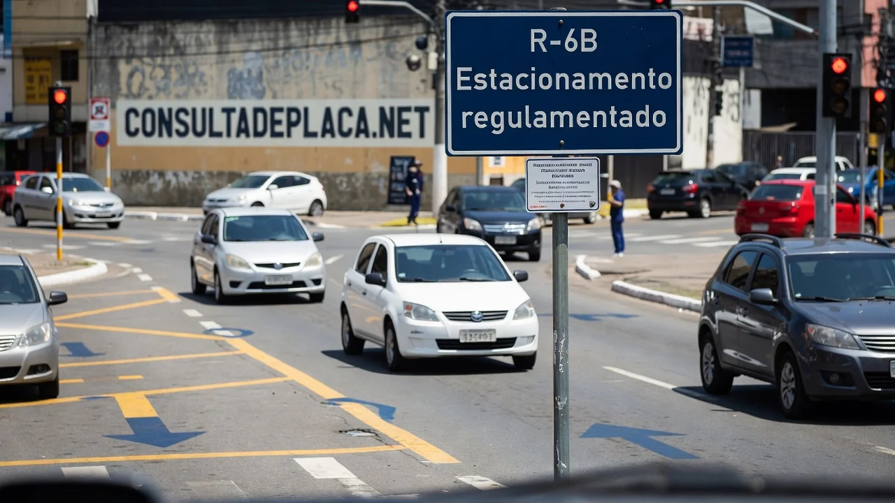 Placa Estacionamento Regulamentado (R-6b): a placa que autoriza com condicoes e o inciso XVII do art. 181