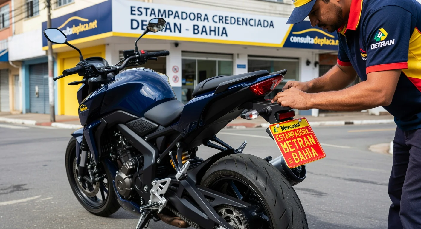 Placa Mercosul de Moto no Bahia: Valor e Como Fazer 2026