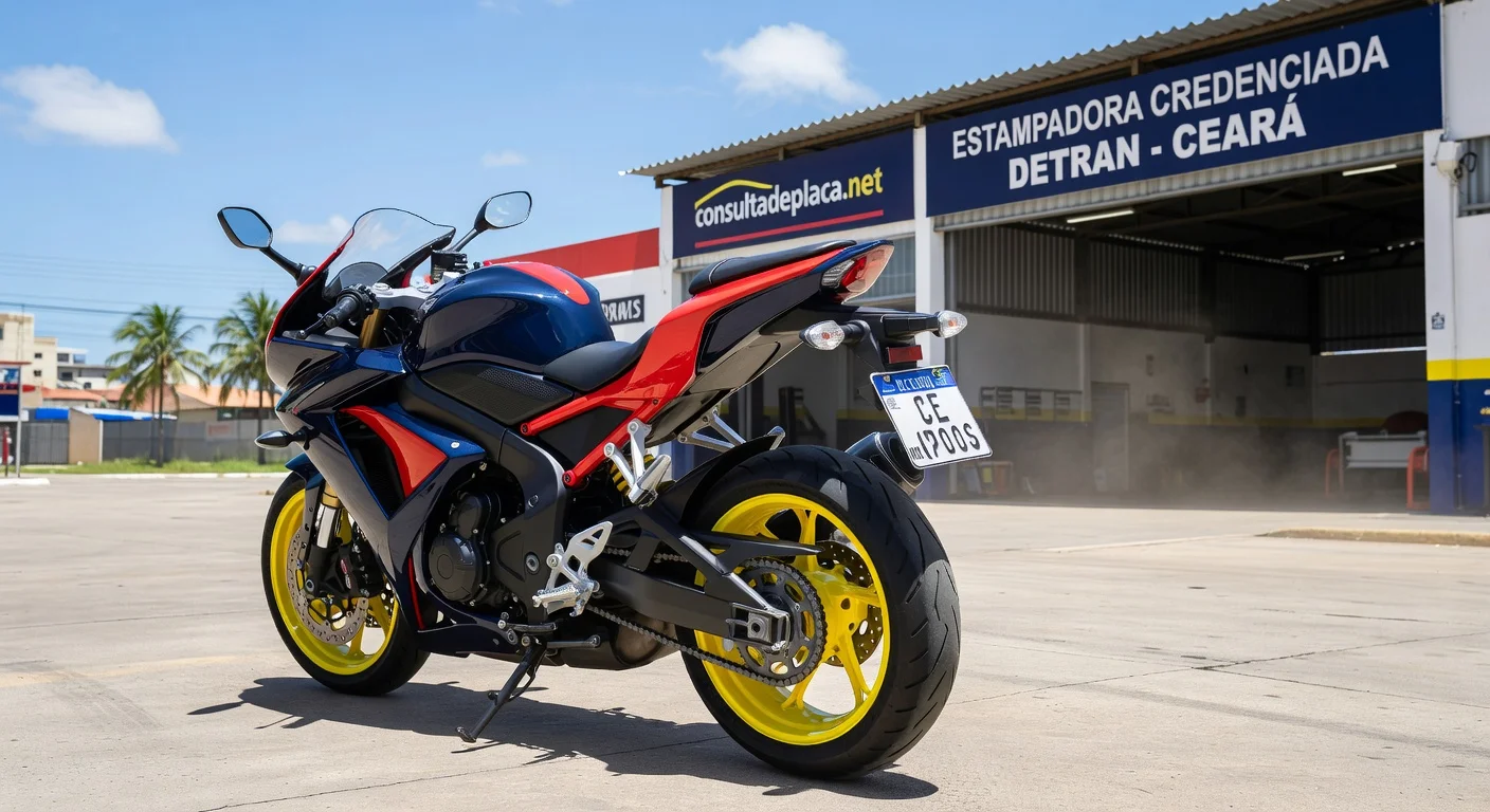 Placa Mercosul de Moto no Ceará: Valor e Como Fazer 2026