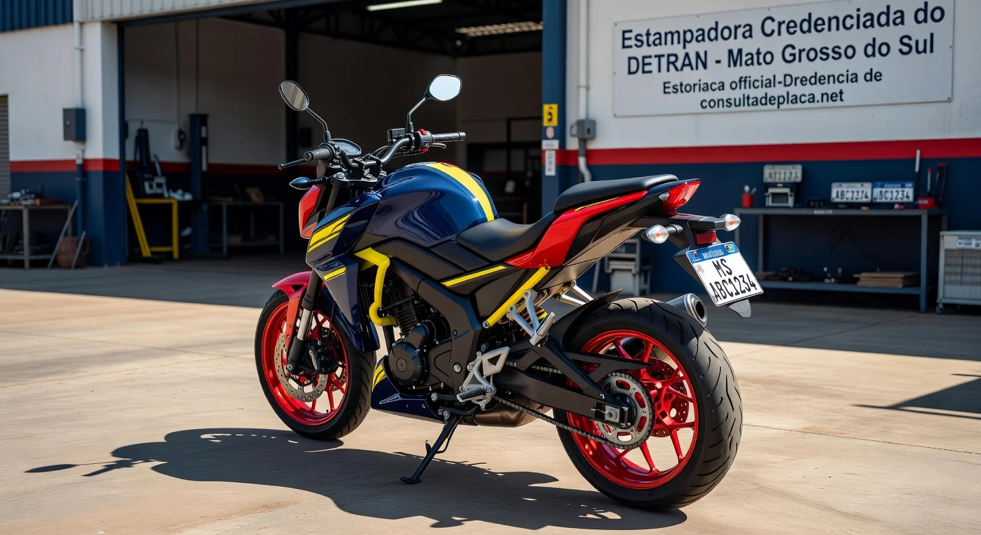Placa Mercosul de Moto no Mato Grosso do Sul: Valor e Como Fazer 2026