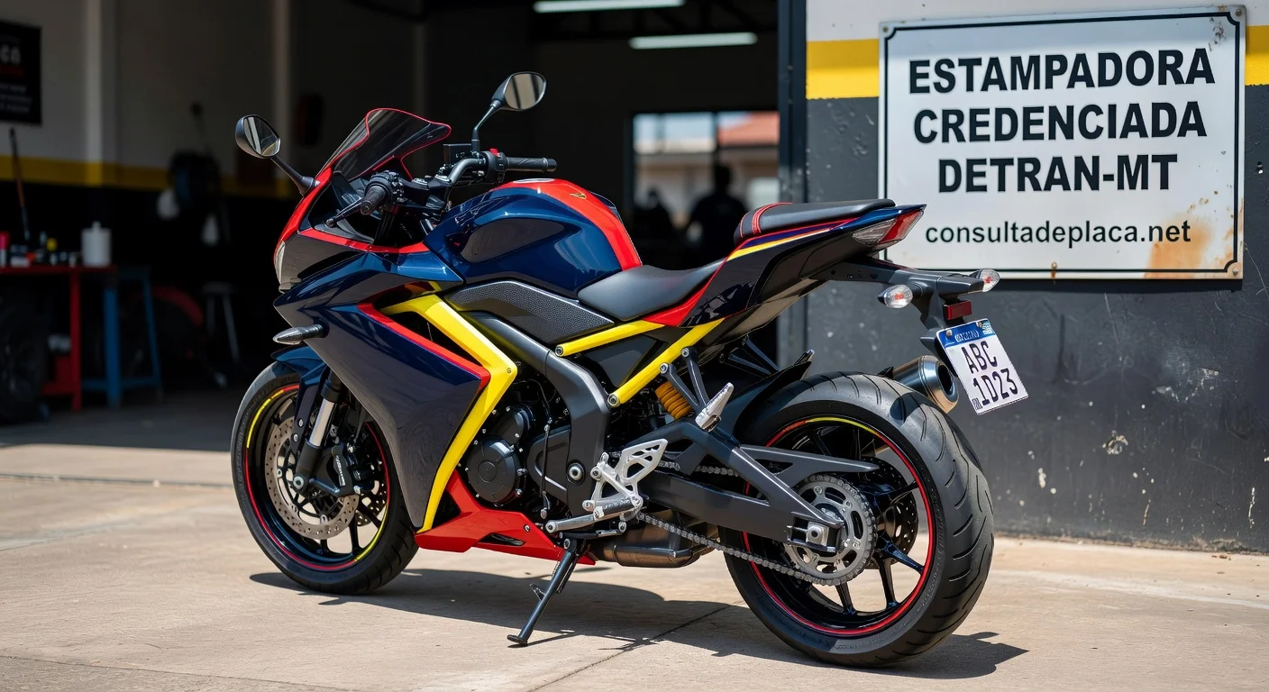 Placa Mercosul de Moto no Mato Grosso: Valor e Como Fazer 2026
