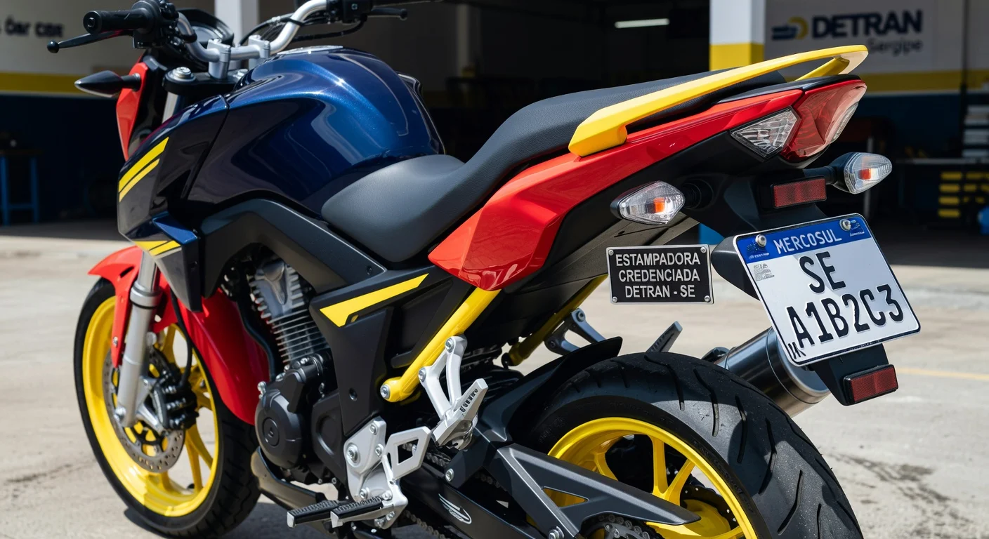 Placa Mercosul de Moto no Sergipe: Valor e Como Fazer 2026